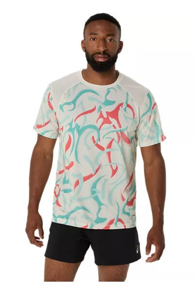Asics Road All Over Print Short Sleeve Top - Men's