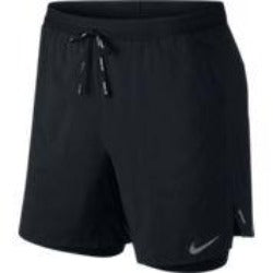 Mens Flex Stride Running Shorts Black/Black/Reflective Silver