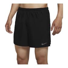 Mens Challenger Brief LIned Shorts Black/Reflective Silver